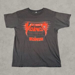 Vintage Voivod Shirt Mens Large Black 1980s To The Death Metal Band Tour 1986